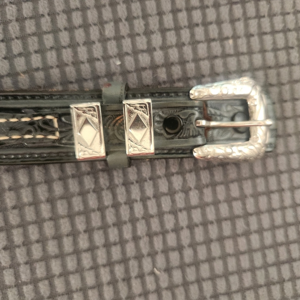 Blue and Silver Western Belt